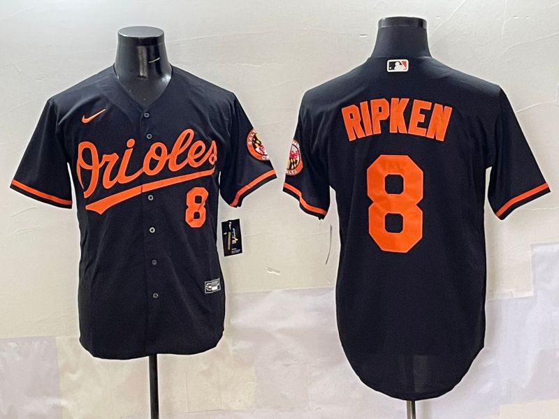 Men Baltimore Orioles #8 Ripken Black Game 2025 Nike MLB Jersey style 5095->baltimore orioles->MLB Jersey